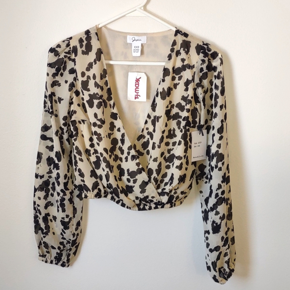 Women's XXS Japna Blouse Cheetah Print